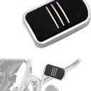 WOWTK Large Brake Pedal Pad fits for Harley 12-16 FLD, 86-17 FL Softail and 80-later Touring and Trike,for CVO Electra Glide Road Glide Road King Street Glide Electra Glide Fat Boy,Chrome