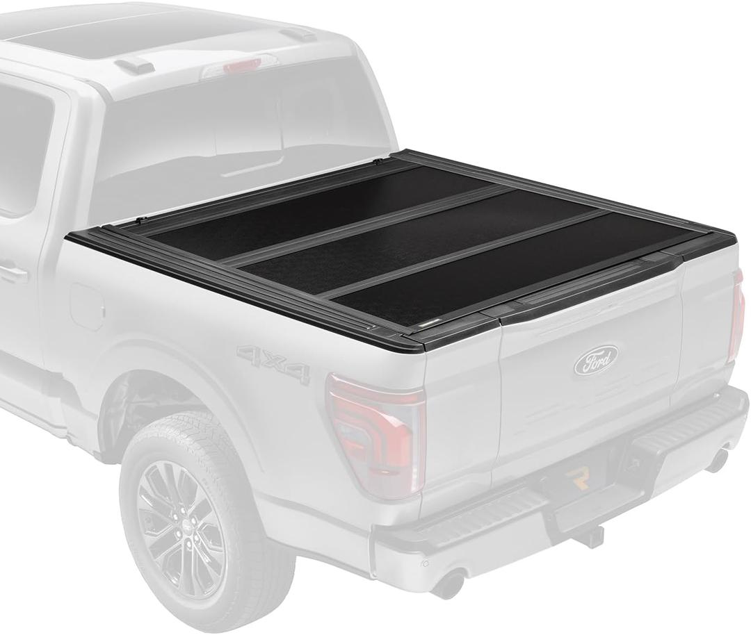 RealTruck Undercover Flex Hard Folding Truck Bed Tonneau Cover | FX51011 | Fits 2005-2021 Nissan Frontier w/Track System 4' 11" Bed (58.6")