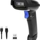 NETUM Bluetooth Barcode Scanner, Compatible with 2.4G Wireless & Bluetooth Function & Wired Connection, Connect Smart Phone, Tablet, PC, CCD Bar Code Reader Work with Windows, Mac,Android (NT-1228BC)