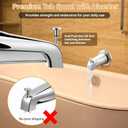 Dreyoo Tub Spout (Universal Fits 1/2" Copper Pipe, 1/2" IPS and 3/4" IPS), Bathroom Bathtub Faucet with Adapters and Hex Wrench (Chrome,Simple)