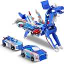 The Ultimate Unicorn car ToyTwo Children's car Robots Collide with Magnetic Transformation to Make The Mysterious Game of Unicorn RobotsBest Gift for Your Child's Birthday (Blue/White)