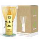 Bamboo Matcha Whisk, Handcrafted Organic Traditional Japanese Chasen, Matcha Stirrer Green Tea Preparation Mixing Tool Accessory (100 Prongs)