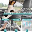 Dog Car Barrier Escape-Proof, 50" Wide Car Divider for 2nd 3rd Row Seats & Cargo Area, Durable Back Seat Car Gate Trunk Barrier with See Through Net Mesh for Small Trucks & SUV & Mid-Sized Vehicle