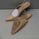 DREAM PAIRS Women's Heels Slingback Stiletto Pumps Shoes Pointed Closed Toe Kitten Heels Dress Bridal Elegant Wedding Sexy Party,Size 7,Nude-Pu,DWUMPU2510