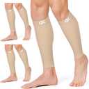 CHARMKING Calf Compression Sleeve for Women & Men Circulation (3 Pairs) 15-20 mmHg is Best Support for Running Cycling