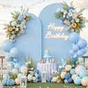 Pink Blue Arch Backdrop Cover Set of 2 Gender Reveal Arch Covers Stretchy Backdrop 7.2 and 6ft Spandex Balloon Arch Stand Covers for Baby Shower Boy or Girl Birthday Party Banquet Photo Background