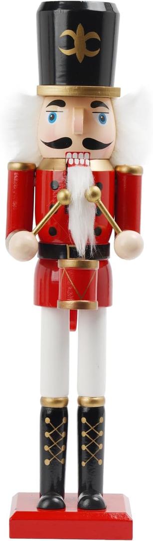 Christmas Nutcracker Soldier Figurine Decorations - 14.75H In Nutcracker Christmas Decor Traditional Soldiers Wooden Red Nutcracker Xmas Festive Gifts Farmhouse Dcor for Fireplace Newman House Studio