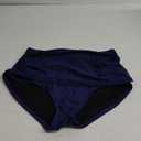 Tempt Me Women Retro High Waisted Bikini Bottoms Tummy Control Swimsuit Bottoms (Blue)