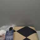 Lahome Checkered Easy Jute 5x7 Area Rugs, Washable Outdoor Patio Rug for Living Room Diamond Indoor Outdoor Carpet, Farmhouse Geometric Non Slip Black Carpet for Backyard Dining Room (Black/Checkerboard -2)