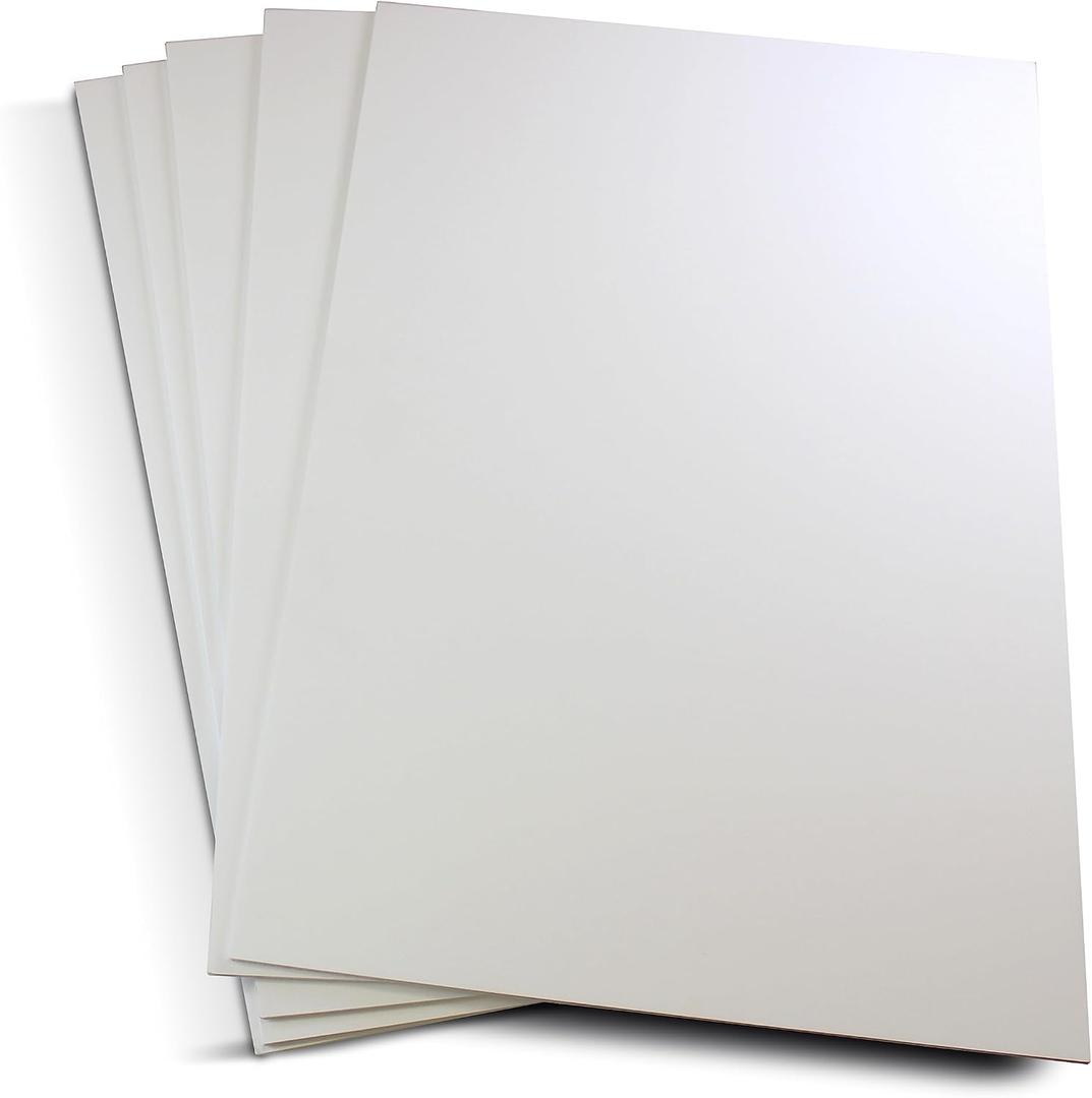Flipside Products 18" x 24" White Foam Board, Arts and Crafts, 3/16" Thick, Presentations, Signboards, Backing Board, Display, Pack of 5