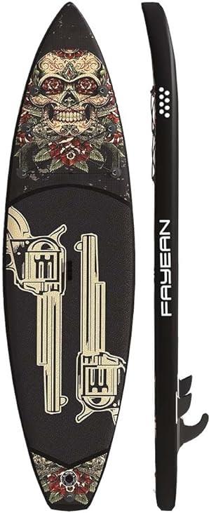 Retrospec Weekender Inflatable Paddle Board - 10'6" X 32in SUP Board, Textured Deck Pad, Lightweight iSUP