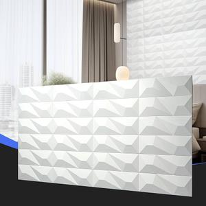 Gemstone Mosaic Space White SERABETTO 3D Wall Panels,4-Pack PU Wall Panels, 23.6"*47.2" Wall Texture Panels, Wall Accents, Wall Panel for Accent Wall Decor, Sophisticated & Stylish 3D Wall Decor