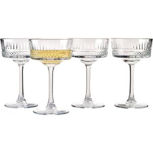 Pasabahce Vintage Coupe Glasses Set Of 4 - Exclusive Champagne, Cocktail, Martini, Wine Glasses - Long Stem Glassware - 8.8 oz - Perfect for Parties, Gifts, Housewarming, Weddings,Aniversary