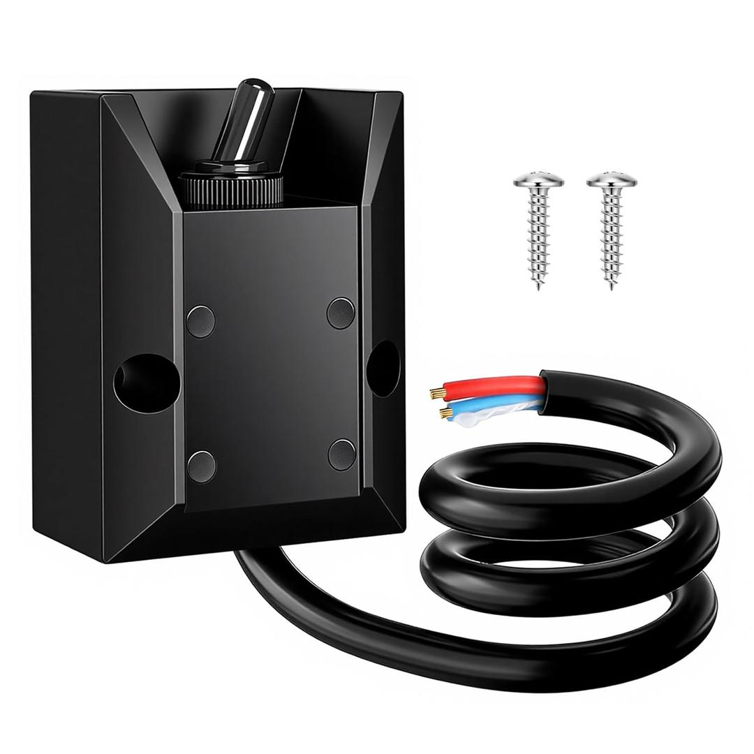 Toggle Switch 12V 30A SPST 2 Pin Waterproof Marine Grade Heavy Duty On Off Switch with Boot Cover and 2FT Pre Wired for Automotive Boat Truck RV