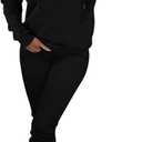 Nimsruc Two Piece Outfits For Women Jogging Suits Casual Sweatsuits Jogger (XX-Large, Z513 Black)
