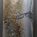 Art Hand-Painted Modern Abstract Art Oil Painting Flower Tree Canvas Painter House Wall Art Deco 24x48 inches (Dn190)