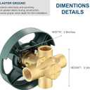 2510 Shower Valve Compatible with Moen Posi-temp Valve, Brass Pressure Balancing Valves with 1222 Cartridge, 4-Port Design for Tub/Shower, 1/2" IPS Connections