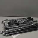 Extra Long Curtain Rods for Windows 120 to 240 Inches, Adjustable 1 Inch Black Curtain Rod for Outdoor Indoor, Modern Heavy Duty Drapery Rod, Room Divider 200 Inch Rods, All Metal, Easy Install