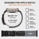 Bandletic Compatible with Apple Watch Band Men, Wide Stretchy Nylon Sport Loop with Magnetic Fidlock V-Buckle for iWatch 49mm(Ultra 3/2/1),46mm(11/10),45mm(9/8/7),44mm(SE3/SE2/SE/6/5/4),42mm(3/2/1)