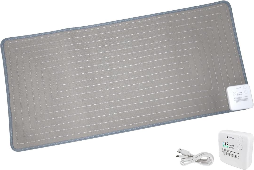 DOGNESS Rechargeable Pet Shock Mat, 31"x15" Safe Cat Scat Repellent Mat Electronic Training Pads Keep Dogs and Cats Off Couch, Bed, Indoor Cat Deterrent Mats (Grey)