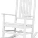 POLYWOOD Presidential Rocking Chair in White, Oversized, 33.75"D x 26.25"W x 42.5"H