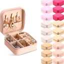 Kigeli 18 Pcs Travel Jewelry Case Bulk Bridesmaid Gift Boxes Small Jewelry Box Mini Storage Organizer for Women Return Gift(Bright Color)