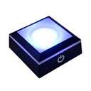vskikris LED Crystal Display Base - 6-Color Touch Light for 3D Glass Art, Home Decor & Gift Display (2.68x2.68in ABS Platform) Set of 2