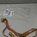 Leather Dog Doorbells for Door Knob/Potty Training/Go Outside, Length Adjustment Copper Dog Bell, Housetraining Hanging Bell, Brown Leather Golden Bells.