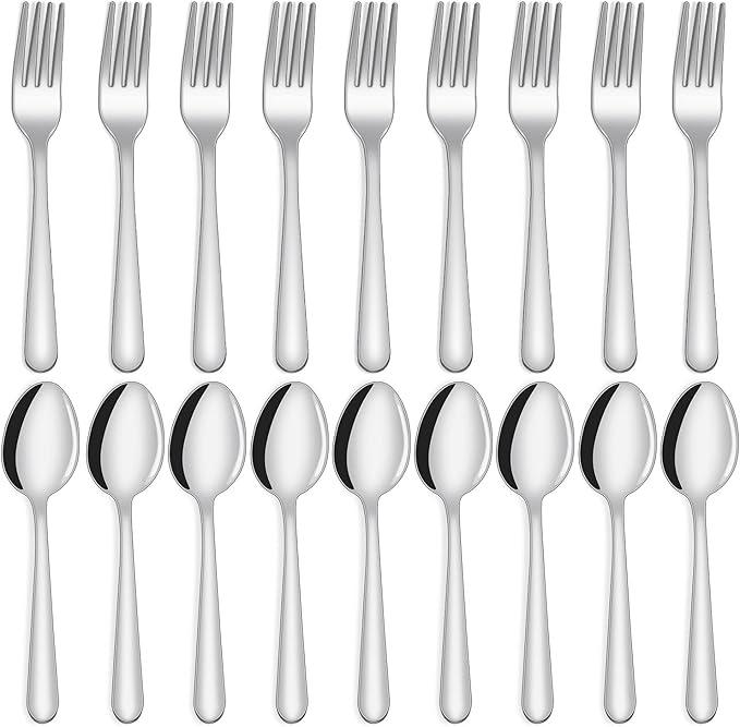30-piece Forks and Spoons Silverware Set, Unokit Food Grade Stainless Steel Flatware Cutlery Set for Home, Kitchen and Restaurant 30-piece Forks and Spoons Silverware Set, Unokit Food Grade Stainless Steel Flatware Cutlery Set for Home, Kitchen and Restaurant