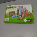 Magnetic Building Blocks 104PCS, STEM Magnet Blocks for Ages 4-8, Montessori Learning Toys for Kids, Sensory Magnetic Cubes for Boys & Girls, Educational Building Set for Birthday