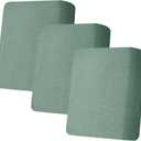 ZNSAYOTX Stretch Individual Cushion Covers Sofa Cushion Couch Seat Covers Slipcovers Soft Replacement Unique Pattern Furniture Protector with Elastic Bottom (Pea Green, 3 Pc Cushion Cover)