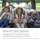 Britax One4Life Slim All-in-One Car Seat, 10 Years of Use, 17.5 SpaceSaver Design, Converts from Rear-Facing Infant Car Seat to Forward-Facing Booster Seat, ClickTight Installation, Mineral Gray, MFD: 12/21/2024