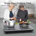 VBGK Double Induction Cooktop, 24 inch 4000W Electric cooktop with hot plate, induction stove top with LED Touch Screen 9 Levels Settings with Child Safety Lock & Timer 110V Induction cooktop 2 burner