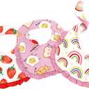 Baby Bibs-Viscose Made from Bamboo, 3 Pack Drool Bibs Baby Girl Bandana Bibs Adjustable Drooling and Teething Bibs