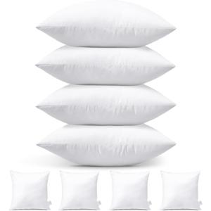 OTOSTAR Throw Pillow Inserts 18x18 Inch Pillow Inserts Square Form Pillow Sham Stuffer Throw Pillows Fluffy Couch Pillows Throw Pillow Decorative Pillows for Sofa Bed Couch Living Room Pack of 8