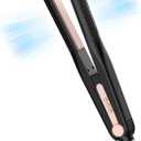 SKIMI Airflow Styler, Titanium Flat Iron Hair Straightener and Curling Iron with Cooling Air Vents to Lock in Style, 5 Temps, Dual Voltage, Auto Off