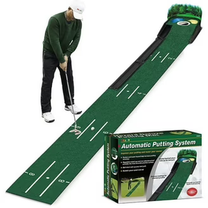 Putting Green Indoor - Golf Putting Mat boasts Genuine Green Speed and a Wrinkle-Free Surface. 8ft Practice Putting Mat with lenticular 3D Backplate, Alignment Guides and Ball Return