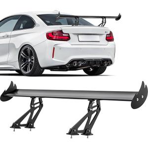 Upgrades Wing Car Spoiler, 43.3" GT Aluminum Wing Adjustable Universal Lightweight Rear Spoiler, Black Hatch Aluminum Single Deck fit Racing Spoiler BGW/JDM Drift