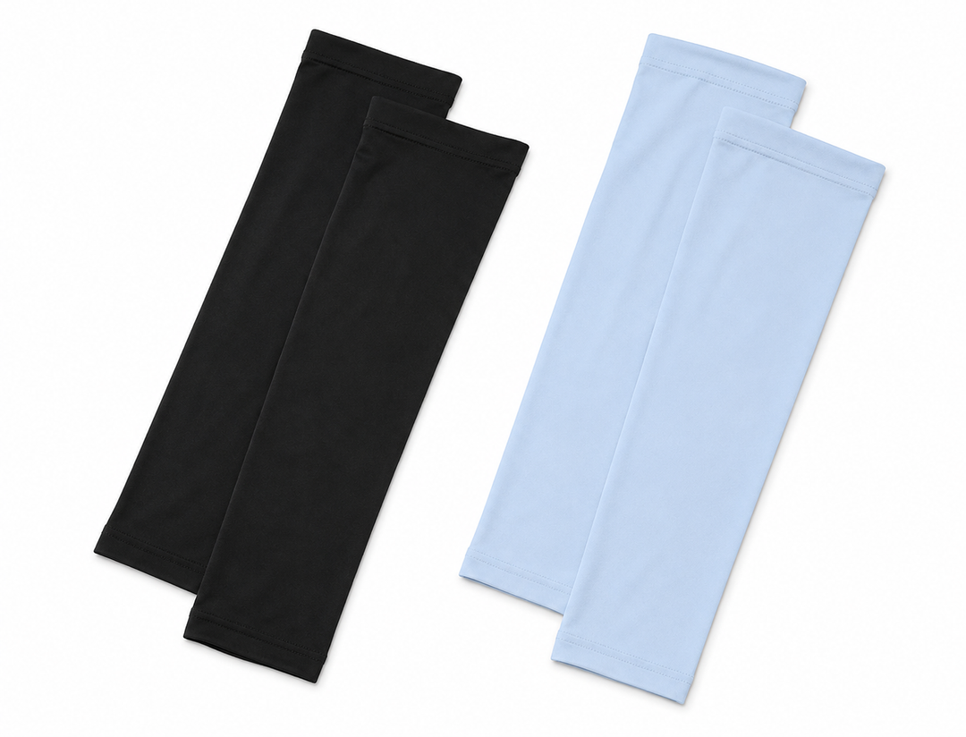 Sunscreen Shawl Sleeves, 2 pcs, Black and Blue