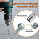 FMhotu 3/8 x 4 Concrete Screws, Nickel Plated Concrete Screw Drill Bit Set for Anchoring Masonry, Brick or Block (25 pcs)