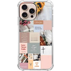 Bible Verse Case for iPhone 16 Pro Max, Christian Jesus Positive Quotes for Men Women, Trendy Soft TPU Bumper