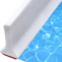 Collapsible Shower Water Guard Water Splash Guard Water Dam Barrier Shower Threshold for Shower Stall, Stay Dry Retainer for Wet and Dry Separation for Bathroom (39")