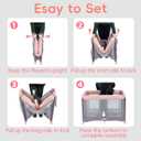 Pamo Babe Pack and Play with Bassinet, Pink Portable Playard for Baby