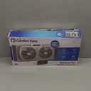 Comfort Zone 9-Inch 3-Speed Reversible Twin Window Fan  Dual Blade Window Exhaust Fan with Auto-Locking Expanders, 22.25" to 33" Wide  Tabletop Feet & Removable Bug Screen included (White)