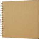 10 x 10 Inch Hardcover Kraft Blank Page DIY Scrapbook Photo Album, 40 Pages (20 Sheets) - for Wedding Anniversaries, Family Memories, and Small Scrapbooking Projects (Yellow)
