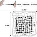 2 Pack Motorcycle Cargo Net, Heavy Duty Bungee Net for Helmet, Small Elastic Mesh, Luggage Cargo Nets with Adjustable Hooks, Elastic Cargo Mesh for Motorbike, ATV