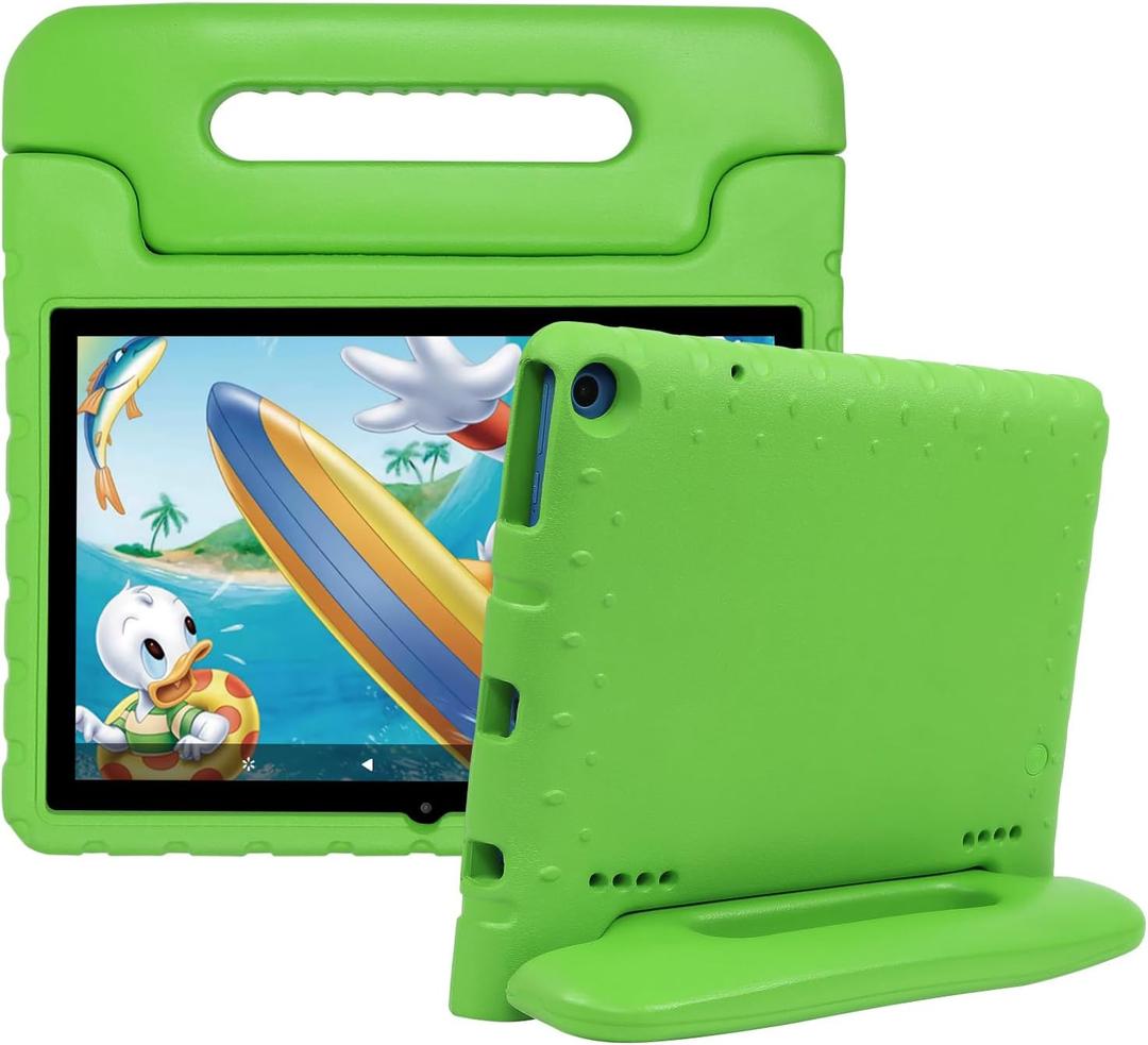 Kids Case for Onn 10.1 Tablet Gen 3 (2022 Model:100071485), with Handle EVA Foam Shockproof Washable Cover for Onn 10.1 Inch Android Tablet Gen 3 Case, for Adults, Children (Green)