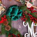 Forest Green Velvet Wired Edge Ribbon, 2.5 Inch x 10 Yards Crushed Velvet Christmas Ribbon for Christmas Tree Decoration Gift Wrapping Garland Wreaths Bows Making