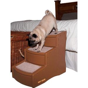 Pet Gear Easy Step III Pet Stairs, 3 Step for Cats/Dogs, Removable Washable Carpet Treads, for Pets Up to 150lbs, No Tools Required, in 6 Colors (NEW Cocoa)