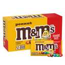 M&M'S Peanut Milk Chocolate Individually Wrapped Trick or Treat Candy Gift Halloween Candy, Share Size, 78.48, 24 Ct Bulk Box, Best By: 09/2025